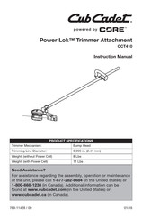 Cub Cadet Power Lok CCT410 Manual De Instrucciones