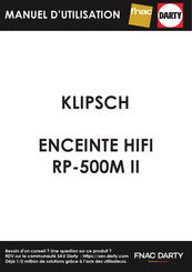 Klipsch RP-500SA Manual Del Usuario