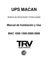 TRV Electronics MAC 1500 Manual De Instalacion Y Uso