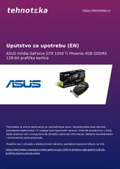 Asus nVidia GeForce GTX 1050 Ti Phoenix 4GB GDDR5 Manual Del Usuario