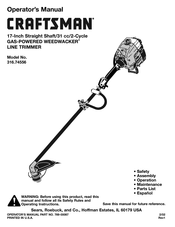 Craftsman WEEDWACKER 316.74556 Manual Del Operador