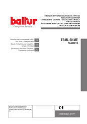 baltur TBML 50 ME Manual De Instrucciones Para La Instalación, El Uso Y El Mantenimiento