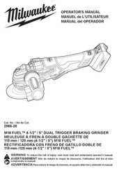 Milwaukee 2986-20 Manual Del Operador