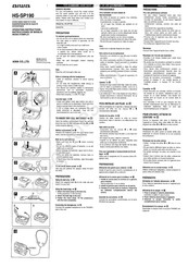 Aiwa HS-SP190 Instrucciones De Manejo