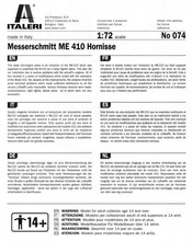 Italeri Messerschmitt ME 410 Hornisse Manual De Instrucciones