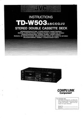 JVC TD-W503U Manual De Instrucciones