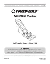 Troy-Bilt E189 Manual Del Operador