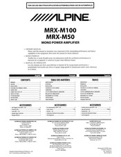 Alpine MRX-M100 Manual De Operación