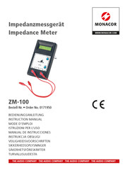 Monacor 0171950 Manual De Instrucciones