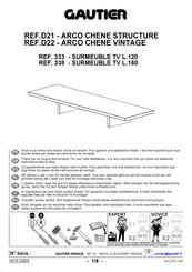 Gautier D22 ARCO CHENE VINTAGE Instrucciones De Montaje