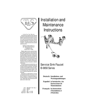 T&S B-0650 Serie La Instalación Y Las Instrucciones De Mantenimiento