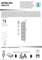 Forte BOWLING BWLR70 Instrucciones De Montaje