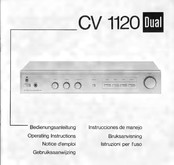 Dual CV 1120 Instrucciones De Manejo