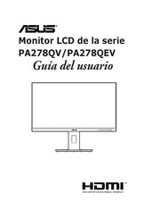 Asus PA278QEV Serie Guia Del Usuario