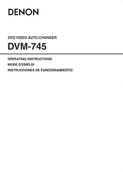 Denon DVM-745 Instrucciones De Funcionamiento