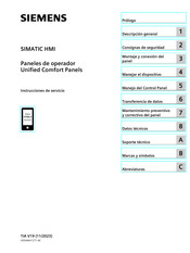 Siemens SIMATIC HMI Unified Comfort MTP1000 Instrucciones De Servicio