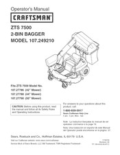 Crafstman ZTS 7500 Manual Del Operador