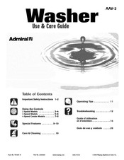 Admiral AAV-2 Guía De Uso Y Cuidado