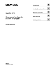 Siemens SIMATIC RTLS Serie Manual Del Usuario