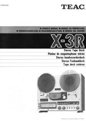 Teac X-3R Manual Del Usuario