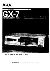 Akai GX-7 Manual Del Usuario