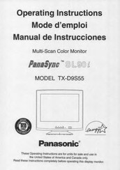 Panasonic PanaSync SL90i Manual De Instrucciones