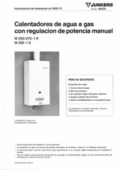 Bosch JUNKERS W 250-1 K Instrucciones De Instalación