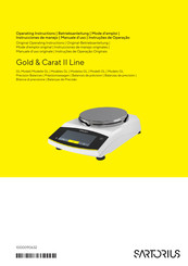 Sartorius Gold & Carat II Line GL3202I-2 Serie Instrucciones De Manejo
