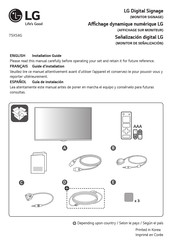 LG 75XS4G-B.AUS Guia De Instalacion