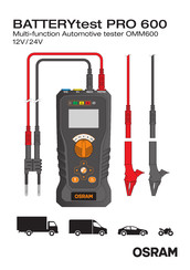 Osram BATTERYtest PRO 600 Manual Del Usuario