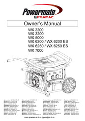 Pramac Powermate WX2200 Manual Do Utilizador