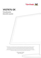 ViewSonic VX2767U-2K Guia Del Usuario