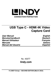 Lindy 43377 Manual Del Usuario