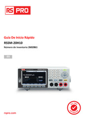 RS Pro RSSM-20H10 Guia De Inicio Rapido