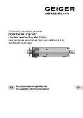 GEIGER GJ56 E14-1002 Serie Instrucciones Originales De Instalación Y Funcionamiento