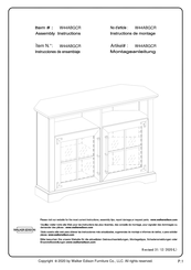 Walker Edison W44ABGCR Instrucciones De Ensamblaje