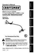 Craftsman WEEDWACKER 358.794251 Manual Del Operador