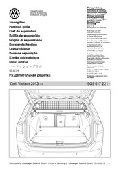 Volkswagen 5G9 017 221 Instrucciones De Montaje