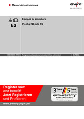 EWM Picotig 220 puls TG Manual De Instrucciones