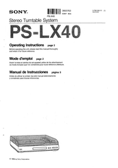 Sony PS-LX40 Manual De Instrucciones