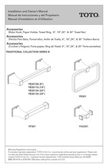 Toto TRADITIONAL 8 YP301 Manual De Instrucciones Y Del Propietario