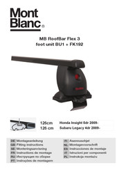 Mont Blanc MB RoofBar Flex 3 foot unit BU1 + FK192 Instrucciones De Montaje