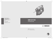Bosch GBH 18 V-EC Professional Instrucciones De Servicio