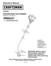 Craftsman WEEDWACKER 316.796140 Manual Del Usuario