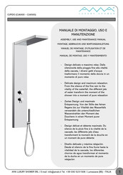 Ama Luxury Shower CUPIDO CU6000 Manual De Montaje, Uso Y Mantenimiento