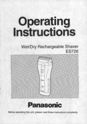 Panasonic ES726 Instrucciones De Funcionamiento