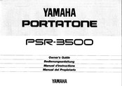 Yamaha Portatone PSR-3500 Manual Del Propietário