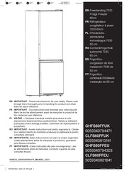 Kingfisher CLFS60FFEU Manual Del Usuario