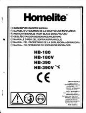 Homelite HB-180V Manual Del Propietário