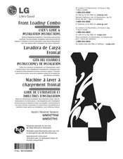 LG WM3477HS Guía Del Usuario E Instrucciones De Instalacion